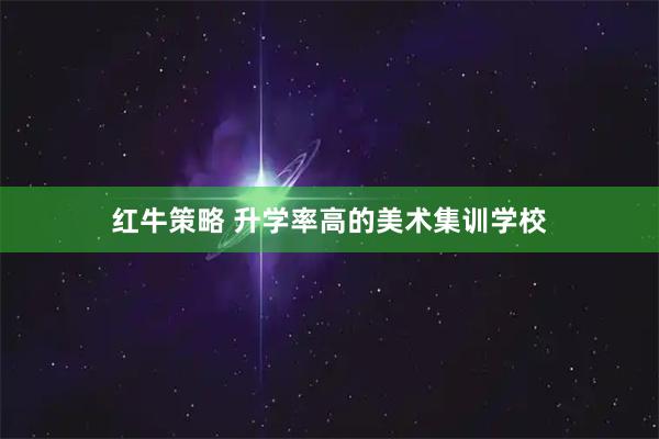 红牛策略 升学率高的美术集训学校